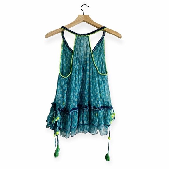 Poupette St Barth Bety printed silk top, New with tags, Size XS - Picture 2 of 16